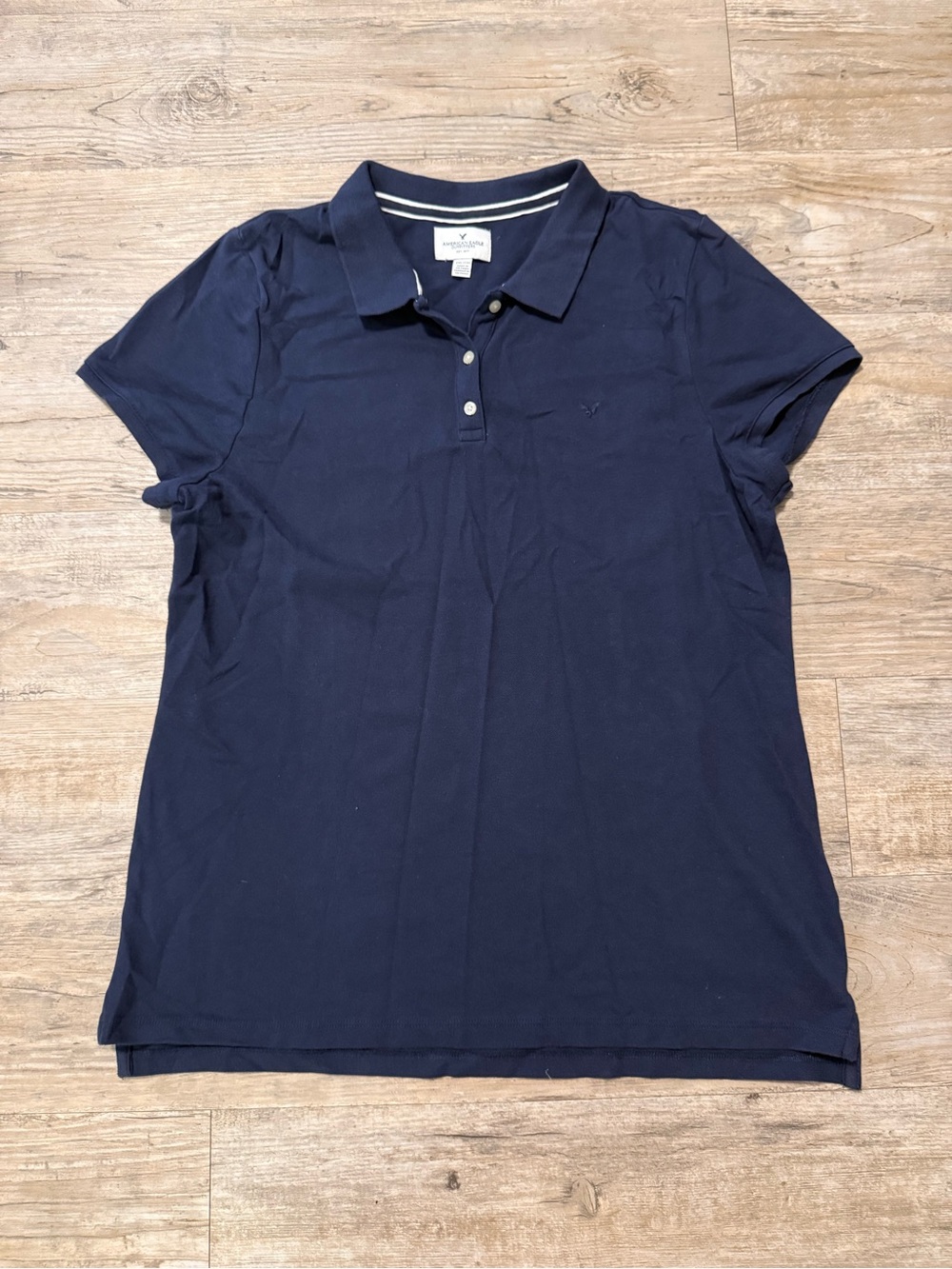 American Eagle Outfitters Navy Polo with Contrast Trim